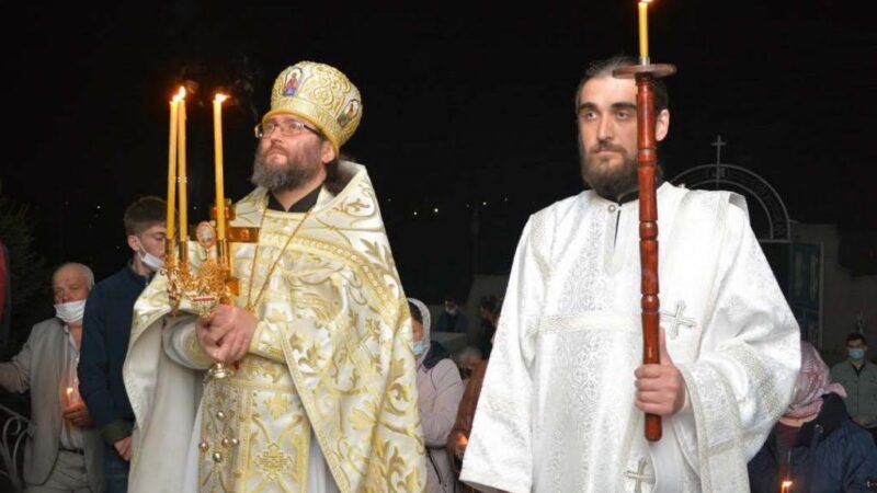 Пасхальное богослужение в храме села Авдарма